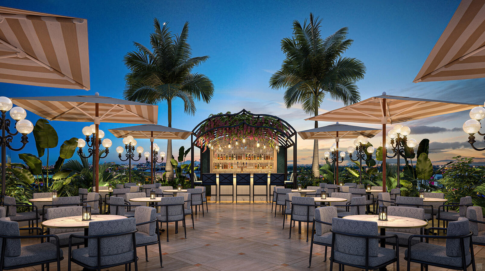 Restaurante en la terraza